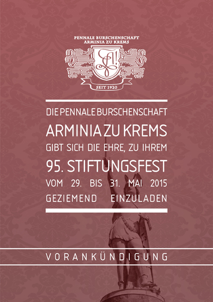 Vorankündigung 95. Stiftungsfest